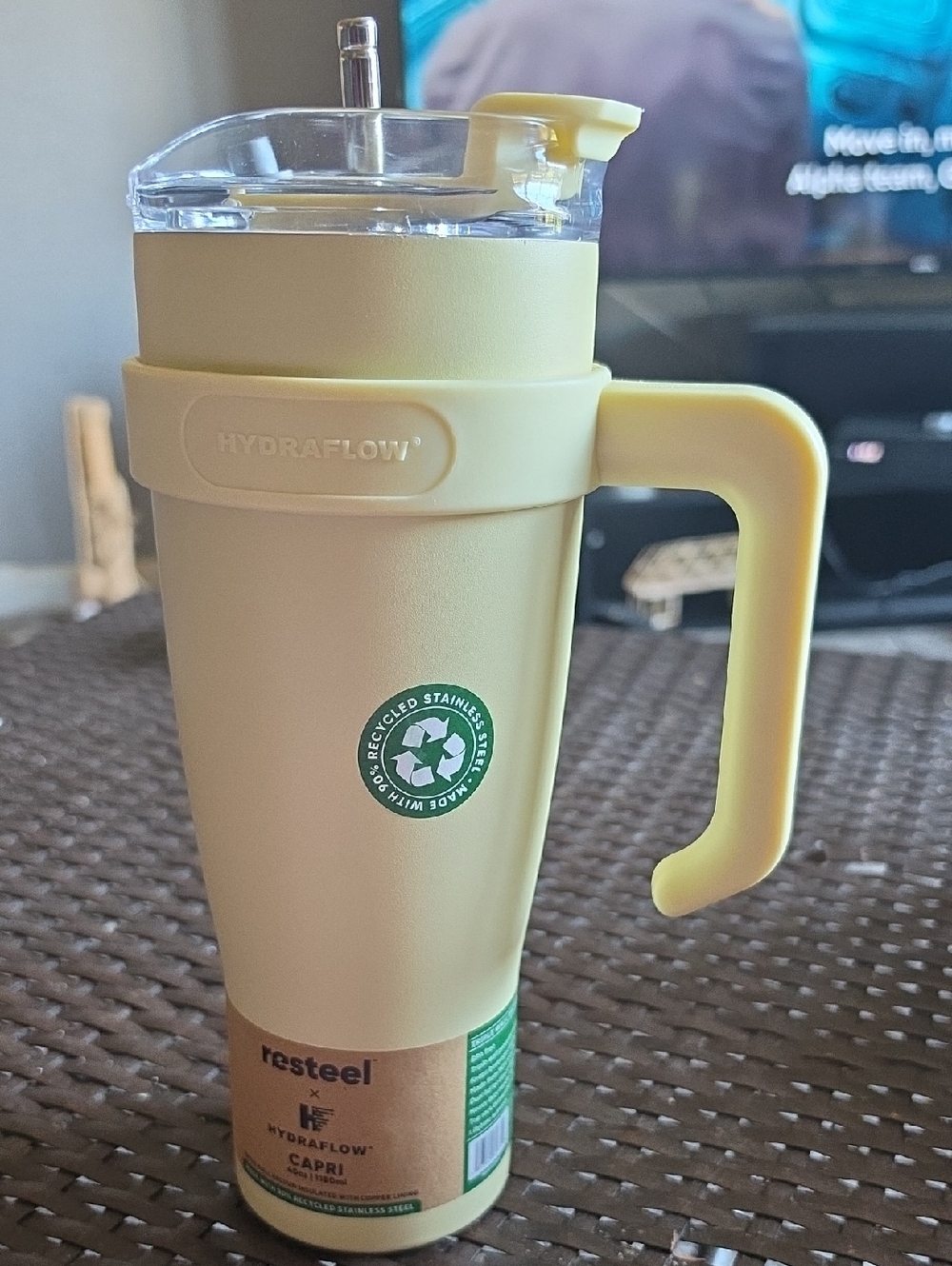 Capri Insulated Travel Mug - Yellow